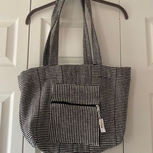 Ten thousand villages b&w tote